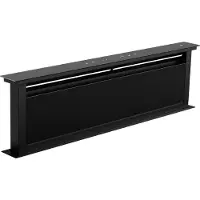 Klarstein Royal Flush Eco Downdraft Dunstabzugshaube - A++ , 842 m³/h Luftumwälzung, Leise 70 dB, Touch-Bedienfeld, LED-Beleuchtung, Umluftbetrieb, Schwarz