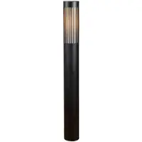 Konstsmide 7358-752 Pistoia Wegeleuchte | schwarz | Outdoor | E27 Fassung | ohne Leuchtmittel | 10,5 x 10,5 x 95 cm | opales Kunststoffglas, Aluminium