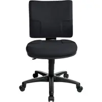 Topstar Bürodrehstuhl U50 ohne Armlehnen - schwarz Sicherheitsdoppelrollen für alle Böde.