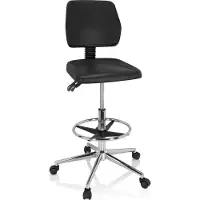 Hjh OFFICE TOP WORK 11 I - Arbeitsstuhl Arbeitshocker Schwarz