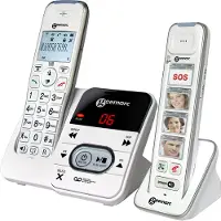 Geemarc Telecom Geemarc PACK MOBILITY 295 verstärktes schnurloses 30 dB Seniorentelefon (+Anrufbeantworter) und Zusatz-Dect-Telefon - Deutsche Version