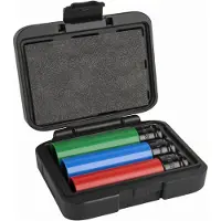 Stier Kraft Steckschlüssel Satz Profi, extra lange Nüsse 130 mm 1/2", SW 17/19/21 mm, ideal für Radmontage von Alufelgen, robust und langlebig, präzise Fertigung für professionellen Einsatz