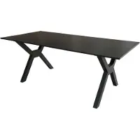 Mr. Deko Tisch Granada 200x90cm dark grey Aluminium