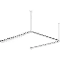 Hewi System 900 Vorhangstange 900.34.30140 1187 x 1175 x 1187 mm, 34 Vorhangringe, Edelstahl verchromt