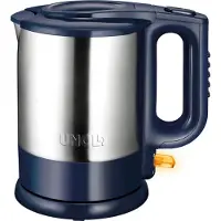 Unold 18018 Wasserkocher - Edelstahl Kettle, Blau 1,5 L, EU Stecker, 2200 W, Blitzkocher