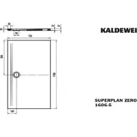 Kaldewei 360647982673 DW SUPERPLAN ZERO Mod.1606-5, 750 x