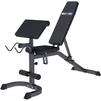 Gorilla Sports Hantelbank - Curlpult, Verstellbar, bis 250kg - Sit Up Bank, Trainingsbank, Schrägbank, Bauchtrainer, Fitnessbank, Flachbank