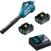 Makita Akku-Gebläse 2x 18 V DUB362Z + 2x Akku 5,0 Ah BL1850b + Ladegerät DC18RC