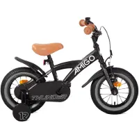 AMIGO Spiel + Freizeit GmbH AMIGO Kinderfahrräder Jungen Thunder 12 Zoll 21 cm Jungen Rücktrittbremse Schwarz/Weiß