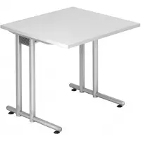 Hjh OFFICE PRO NANO 8 S - 80 x 80 Weiß/Silber