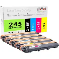 OBV Kompatibler Toner Set für DCP-9020 CDW HL-3140 CW als Ersatz für Brother 241 TN-241 TN-245 TN-241CMY 5er Toner set 2x schwarz, je 1x cyan ,magenta gelb - ca. Seiten - B-241-5Pack