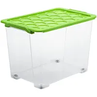 Rotho EVO SAFE, Aufbewahrungsbox, Grün, Transparent, Rechteckig, Kunststoff, Einfarbig, Drinnen