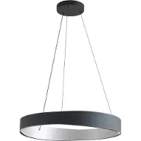 LUCANDE LED-Hängeleuchte Daelor, schwarz/alu, CCT, dimmbar