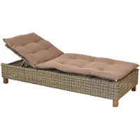 Merxx Gartenliege Toskana, inkl. Aufalge - Aluminium/Polyrattan