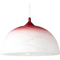 Licht-Erlebnisse ADANIA Stilvolle Hängelampe Glas Rot Retro Design Glas E27 knallige Pendelleuchte Esstisch