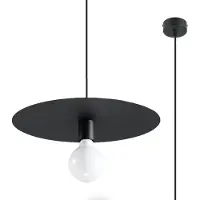Sollux Hängeleuchte FLAVIO schwarz 1xE27 15W Stahl 105x40x40cm