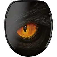 Sanilo WC-Sitz mit Absenkautomatik Black Eye, Toilettendeckel direkt vom Hersteller, Klodeckel, Klobrille, WC Deckel, Toilettensitz, Toilettenbrille