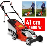 HECHT Rasenmäher Elektro 1641 | 41 cm Schnittbreite | 1600 W | Mulchkit | 50 L Fangkorb