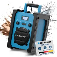 Blaupunkt Baustellenradio Li-Ionen Akku, Schutz nach IP45, 10 Watt RMS, Bluetooth
