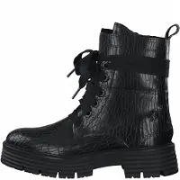Marco Tozzi Damen Stiefeletten Leder Schnürboots 2-85212-27, Größe:37 EU, Farbe:Schwarz