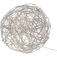 Star Trading LED-Kugel Trassel 3D Aluminium Ø30cm silber, Silber, IP44, 50 Glühbirne(n), LED, 3,6 W, Warmweiß