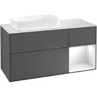 Villeroy & Boch V&B Waschtischunterschrank FINION 1200x603x501mm m Apl. Gl bl ma Regalelem