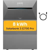 Anker Powerness Balkonkraftwerk Speicher 8kWh, SOLIX Solarbank 3 E2700 Pro mit 2x BP2700 Erweiterungsakku für Balkonkraftwerk (0% MwSt.)