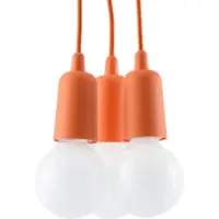 Sollux Hängeleuchte DIEGO 3 orange 3xE27 15W PVC 90x15x15cm