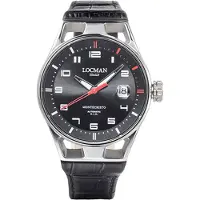 Locman 0541A01S-00BKRDPK Italy Herrenuhr Montecristo Automatik schwarz 41 mm Ref. 0541