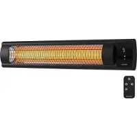 Auronic Terrassenstrahler - XL - Infrarotheizung - Elektrisch - 25m2 - 3000W - Fernbedienung - 9 Stufen - Schwarz