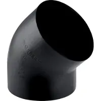 Geberit Pe Bogen 368045161 DN 125, 45Grad, PE-HD