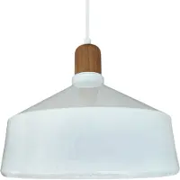 Bamyum Pendelleuchte Industrielle Metall 35cm, Weiß Lampe