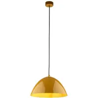 Licht-Erlebnisse Hängelampe Metall Ø 34 cm rund H: max. 165 cm Ocker E27 Modern Pendelleuchte
