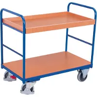 Cordes Etagenwagen mit 1 Tablett und 1 Boden 250 kg Traglast Typ L + EasySTOP