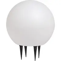 Ledvance ENDURA HYBRID BALL Außenleuchte, Hybridleuchte, 2W, 180lm, warmweiße Lichtfarbe, 3.000K Farbtemperatur, weiß, Kunststoff, IP44 & IP67 Schutzklasse, Solar- & Stromnetzbetrieb