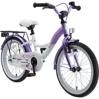 Bikestar Kinder Fahrrad ab 5 Jahre | 18 Zoll Classic Kinderrad | Lila & Weiß