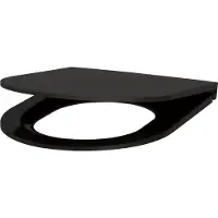 Delabie WC-Sitz Slim S21 schwarz Duroplast mit Deckel mit Abs-Auto.