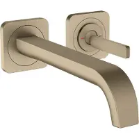 Hansgrohe Einhebel-Waschtischmischer AXOR CITTERIO E UP m Ros. für Wandmontage brushed nickel brushed nickel