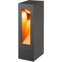 LUCANDE Jenke Außen Gartenleuchte Graphite/Matt Gold - , JENKE, Schwarz, Metall, Modern