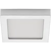 PRIOS LED-Deckenleuchte Alette, silber, 22,7cm, 18W, dimmbar