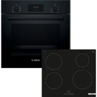 Bosch Einbau-Backofen-Set, HBF133BA1 + PUE61RBB6E, Einbau-Backofen, Induktionskochfeld HBD234FB66