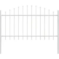 vidaXL Gartenzaun WOERDEN 7 Stk. 170 x 140 cm Weiß