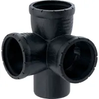 Geberit GE Silent-Pro, Eckabzweiger, 87,5 Grad, d 110/90/90 mm, 1 Stk.
