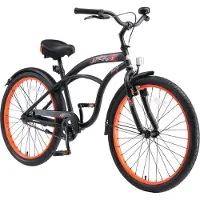 Bikestar Kinder Fahrrad ab 9 Jahre | 24 Zoll Cruiser Kinderrad | Schwarz