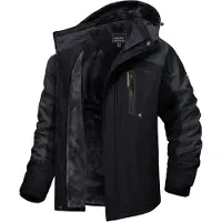 Sonstiges Herren Winter Skijacke Fleece Gefüttert Outdoor Softshelljacke XXL Schwarz-Grau