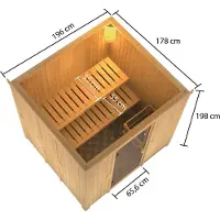 Karibu Woodfeeling Sauna Tromsö (Fronteinstieg), Ganzglastür, bronziert, ohne Zubehör