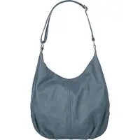Cluty Damen Shopper blau, 28x31x7 cm, zweigeteiltes Hauptfach, Reißverschluss, verstellbarer Schultergurt