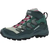 Lowa Maddox Pro GTX Mid VC Jr wasserdichte und komfortable Kinder Wanderschuhe mit griffiger Laufsohle und Goretex Membrane Petrol/Pink EU 38