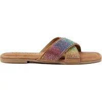 Lazamani Pantoletten Damen Multi Wildleder