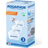 AQUAPHOR Filterkartusche MAXFOR+ Pack 3 - gegen Kalk, Chlor & weitere Stoffe im Leitungswasser, passend für Onyx, Amethyst, Jasper, Time & alle BRITA MAXTRA+ und MAXTRA Modelle